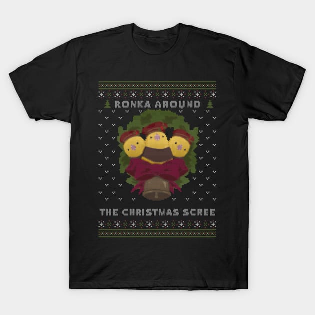 Ronka Around Ugly Christmas Sweater T-Shirt by nimazu